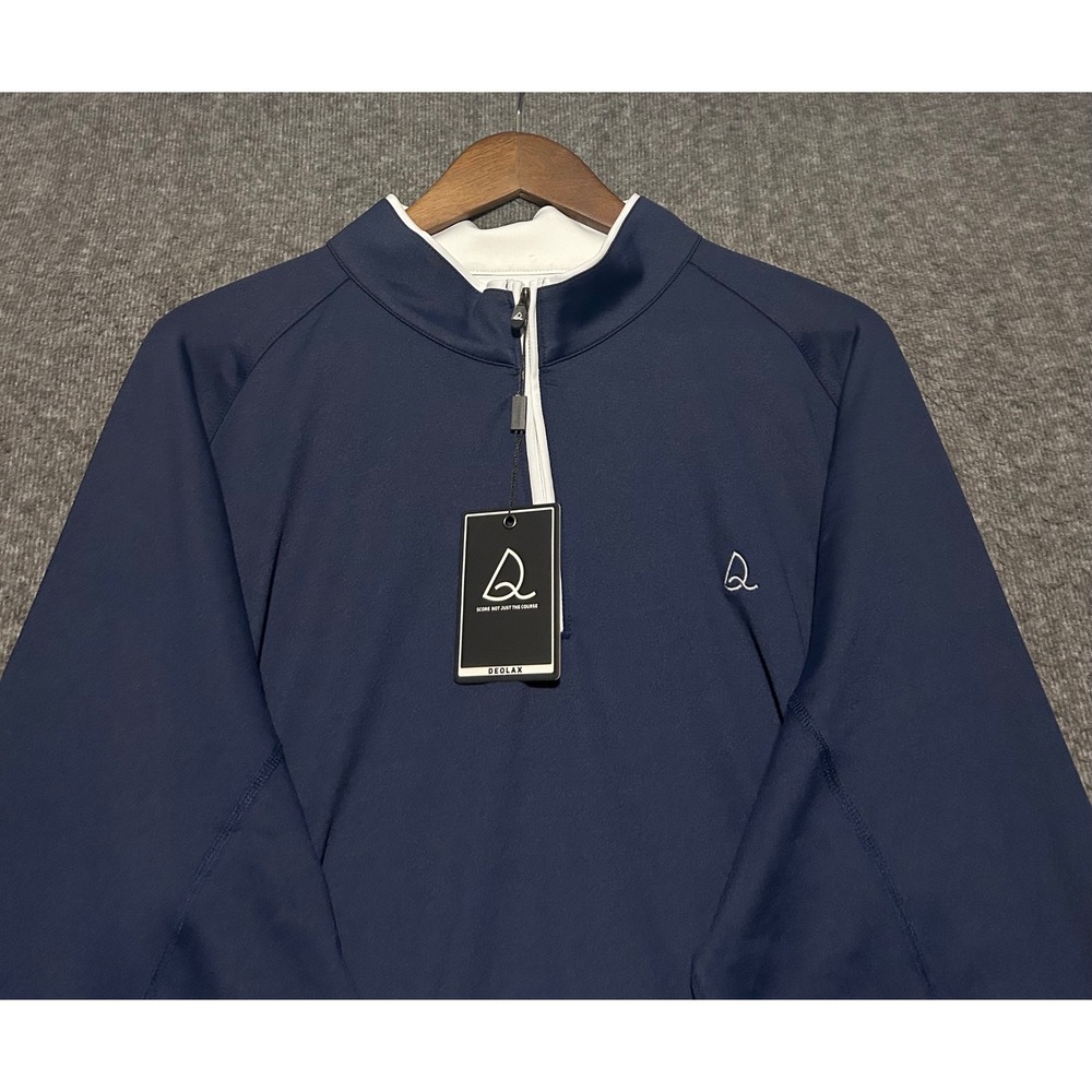 Deolax 1/4 zip pullover mens blue size 3XL golf performance new stretch